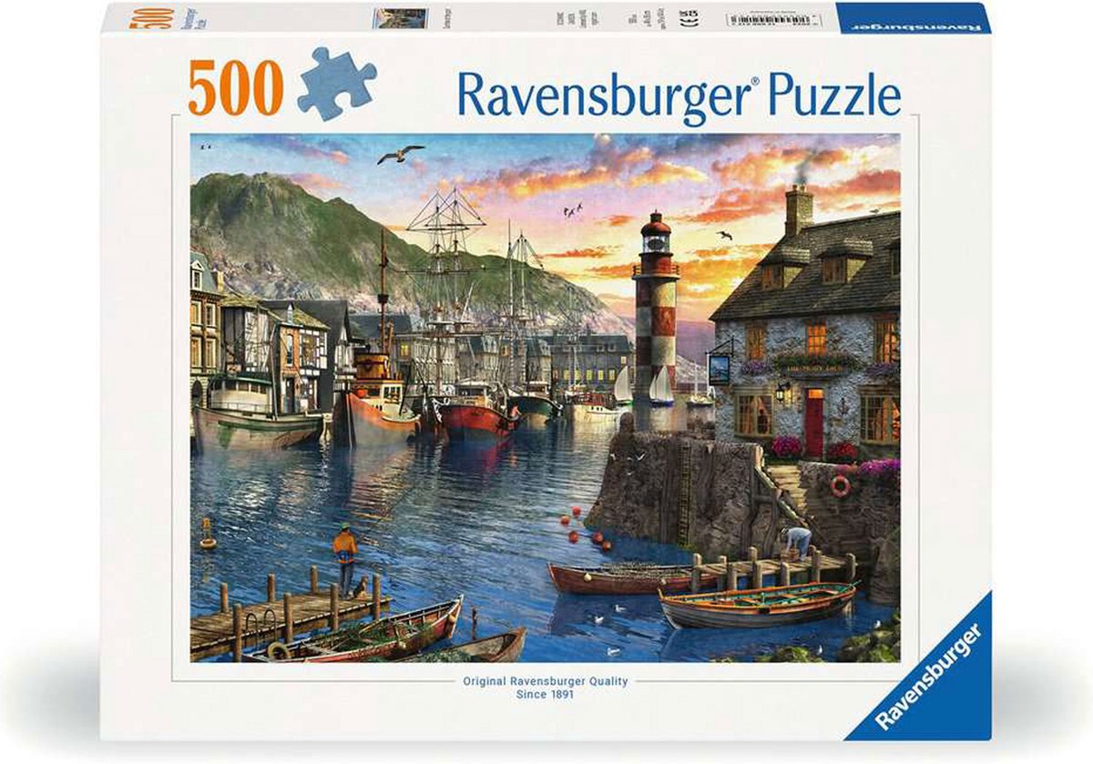 Ravensburger Puzzle Hafenmorgen - Puzzle 500 Teile für Erwachsene.