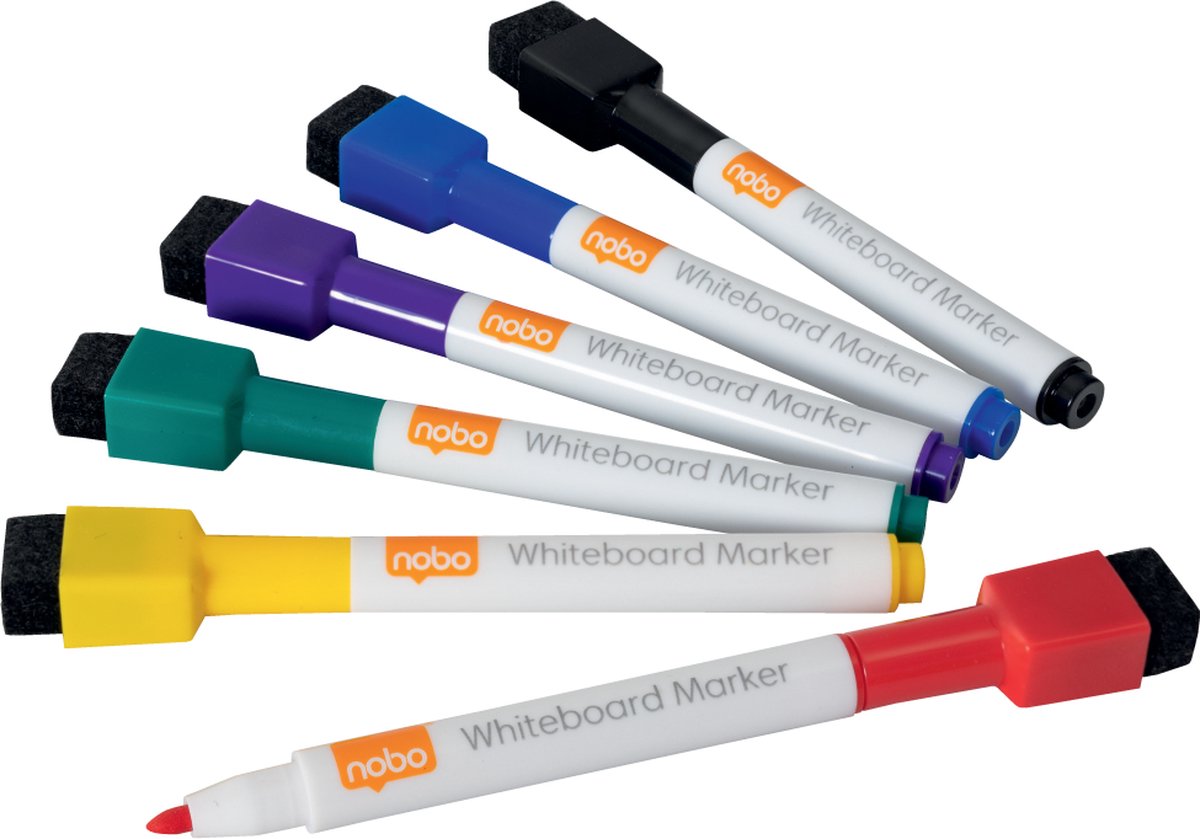 Nobo Whiteboardmarker Quartettfarbe, 6 Stk.