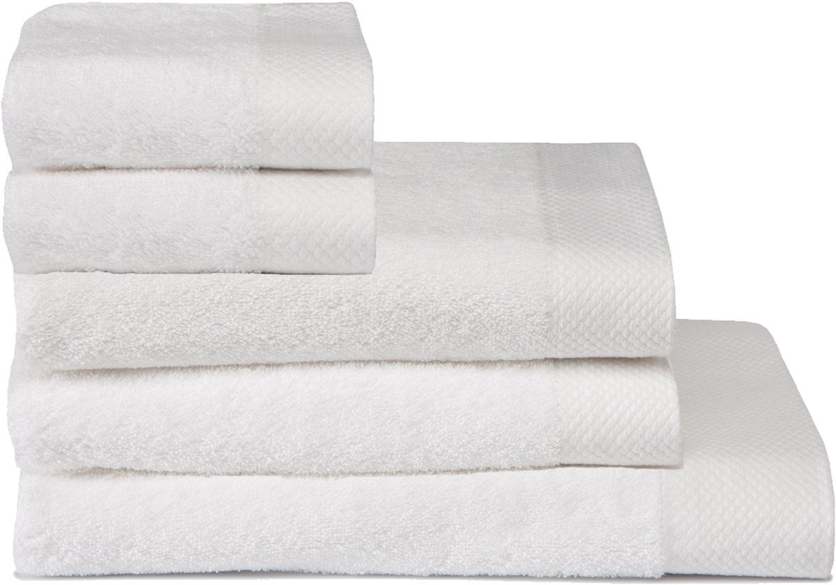 Seahorse combiset pure 5 delige badtextielset white (2xgd+2bd+1xdl)