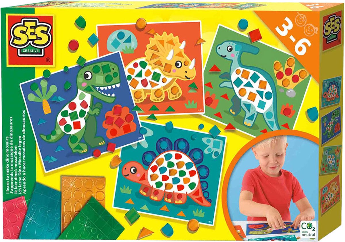 Ses kreative Ses Ich lerne, Dinosaurier zu mosaikieren
