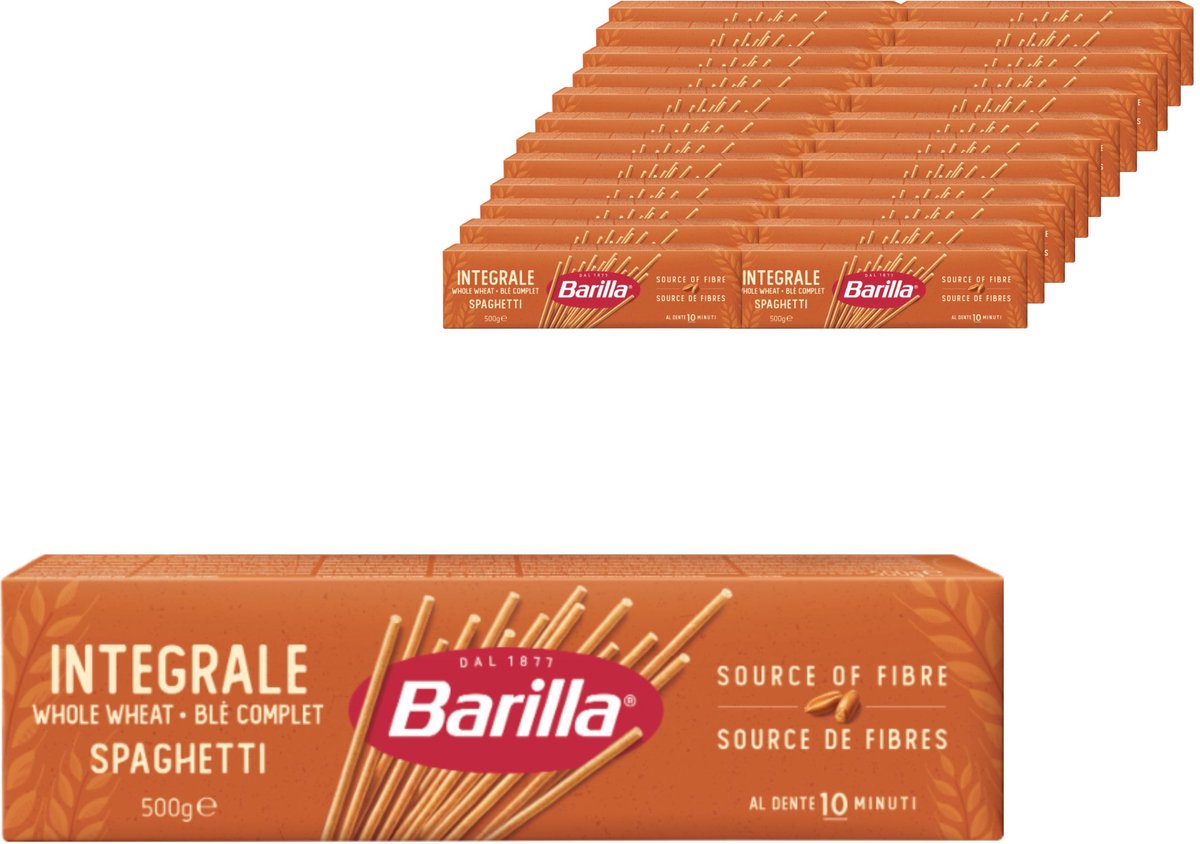 Barilla Spaghetti Integrale – traditionelle italienische Pasta – 24 x 500 g