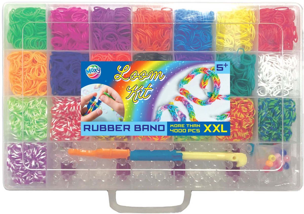 Creative Craft Group Gummi -Band im Lagerbox, 4000st.