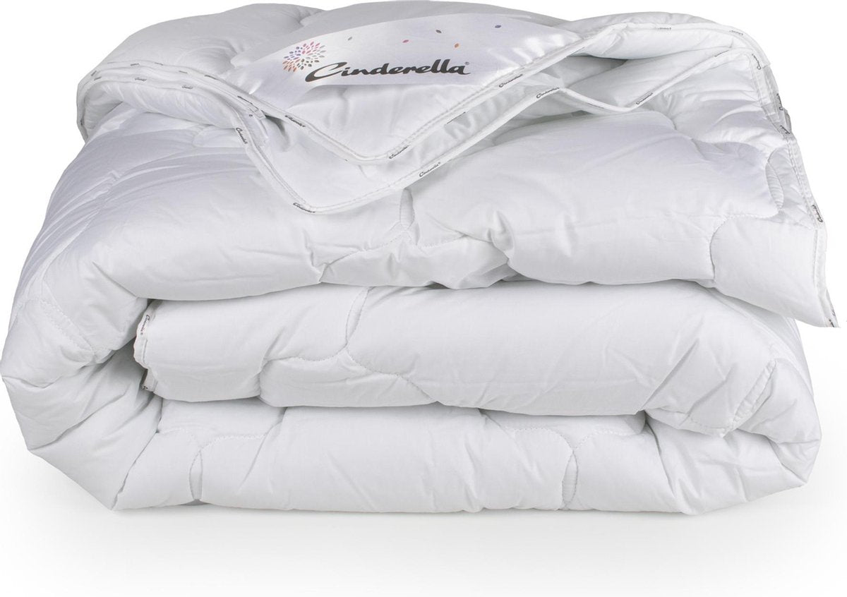 Cinderella mellow dekbed zomer - 1 persoons - synthetische vulling - katoenen tijk - anti-allergie - 140x220 cm