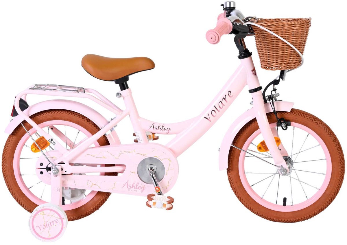Volare Ashley Kinderfahrrad – Mädchen – 14 Zoll – Rosa