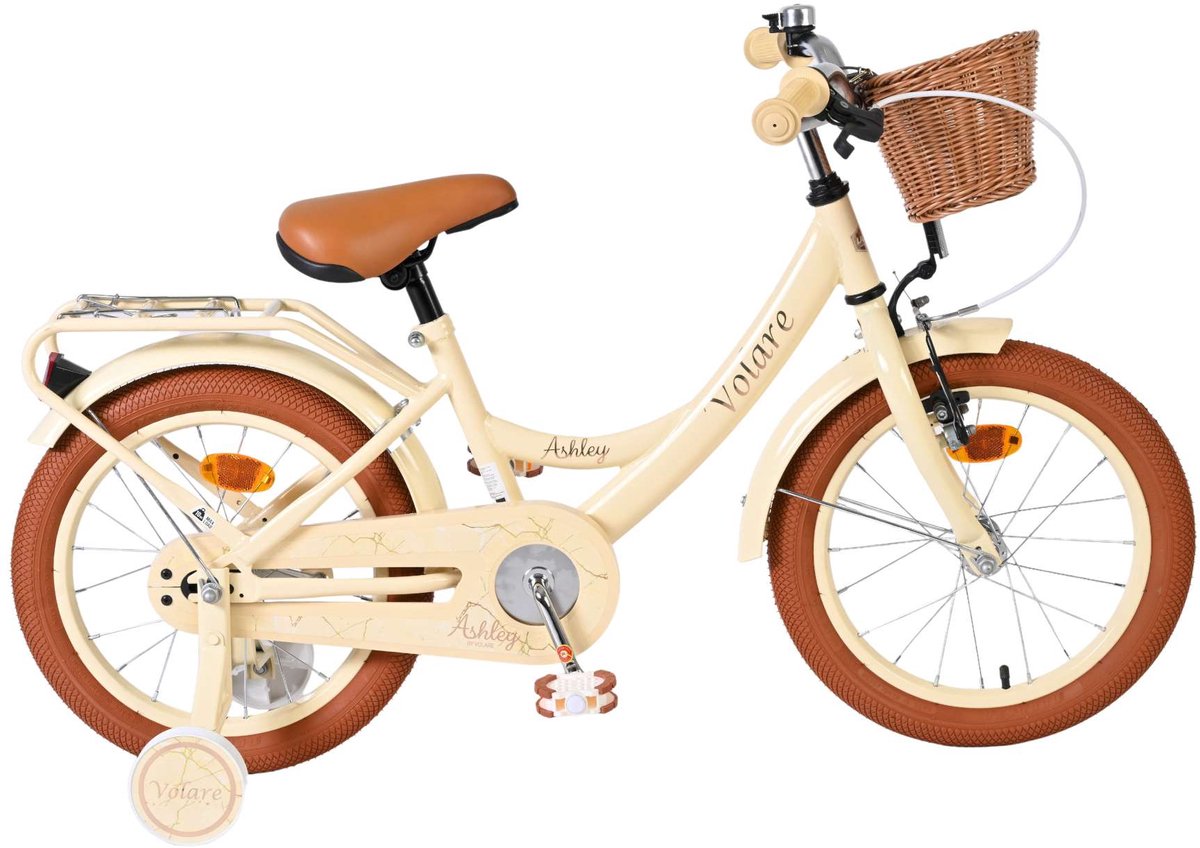 Volare Ashley Kinderfahrrad – Mädchen – 16 Zoll – Creme