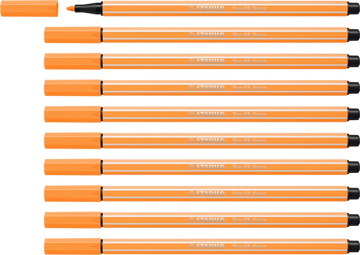 Stabilo Pen 68 - Premium-Filzstift - Neonorange - Box mit 10 Stück