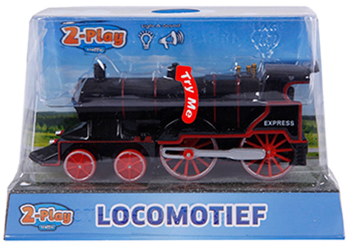 2-teilige Druckgusslokomotive mit Licht und Sound, 14 cm