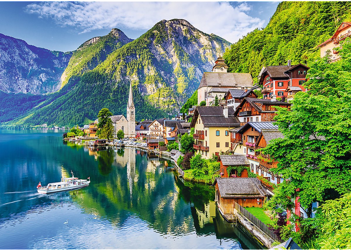 Trefl Puzzle Hallstatt Österreich – 1000 Teile Puzzle Landschaft.