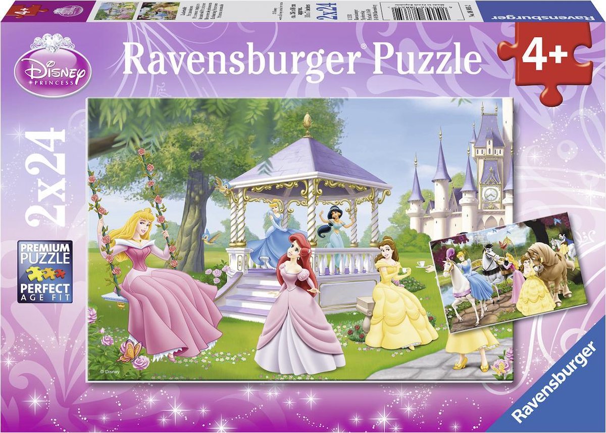 Ravensburger Puzzle Disney Prinzessin bezaubernde Prinzessinnen – 2x24 Teile – Kinderpuzzle