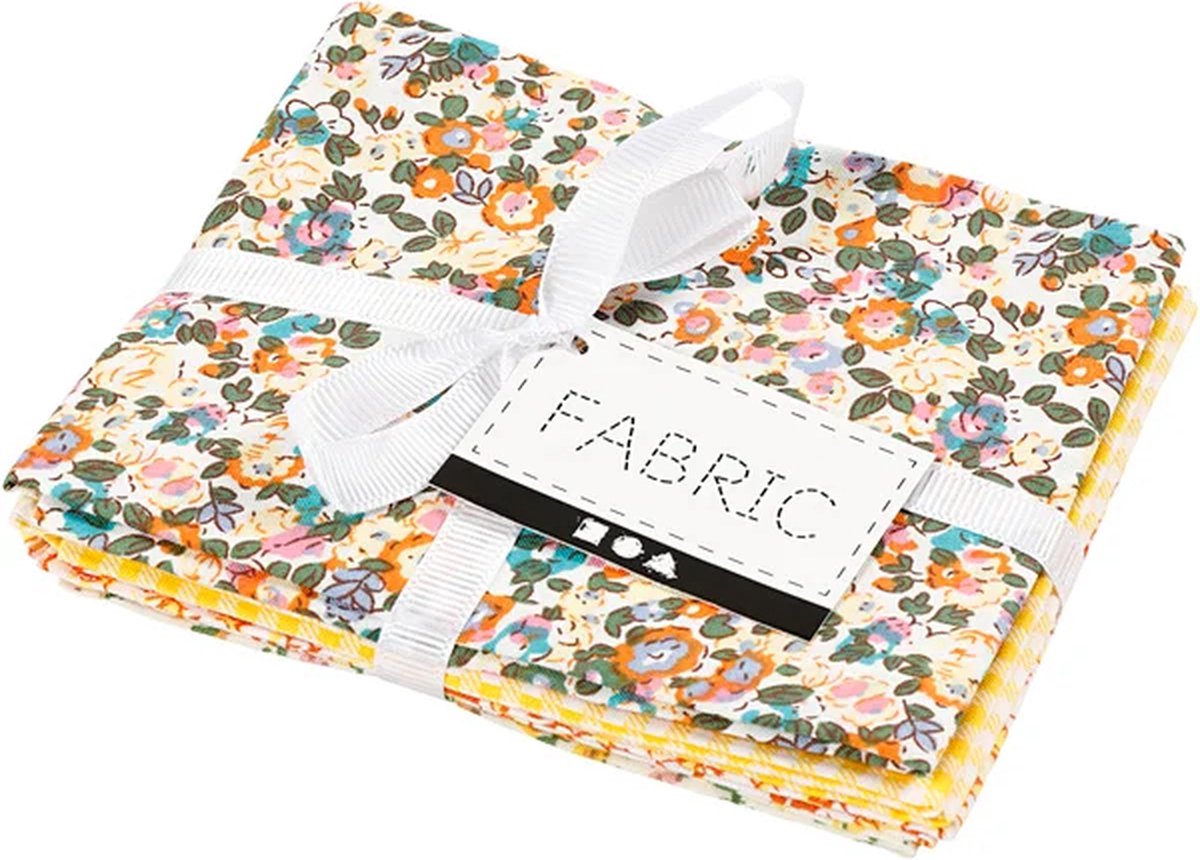 Creativ Company Patchworkstoff Gelb 45x55cm, 4 Stk.