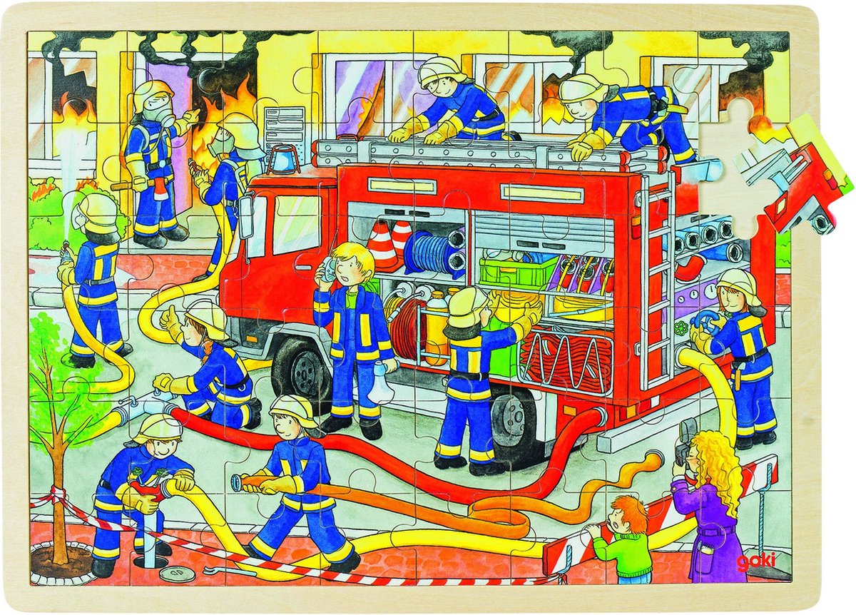 Goki Holzpuzzle - Feuerwehr, 48st.