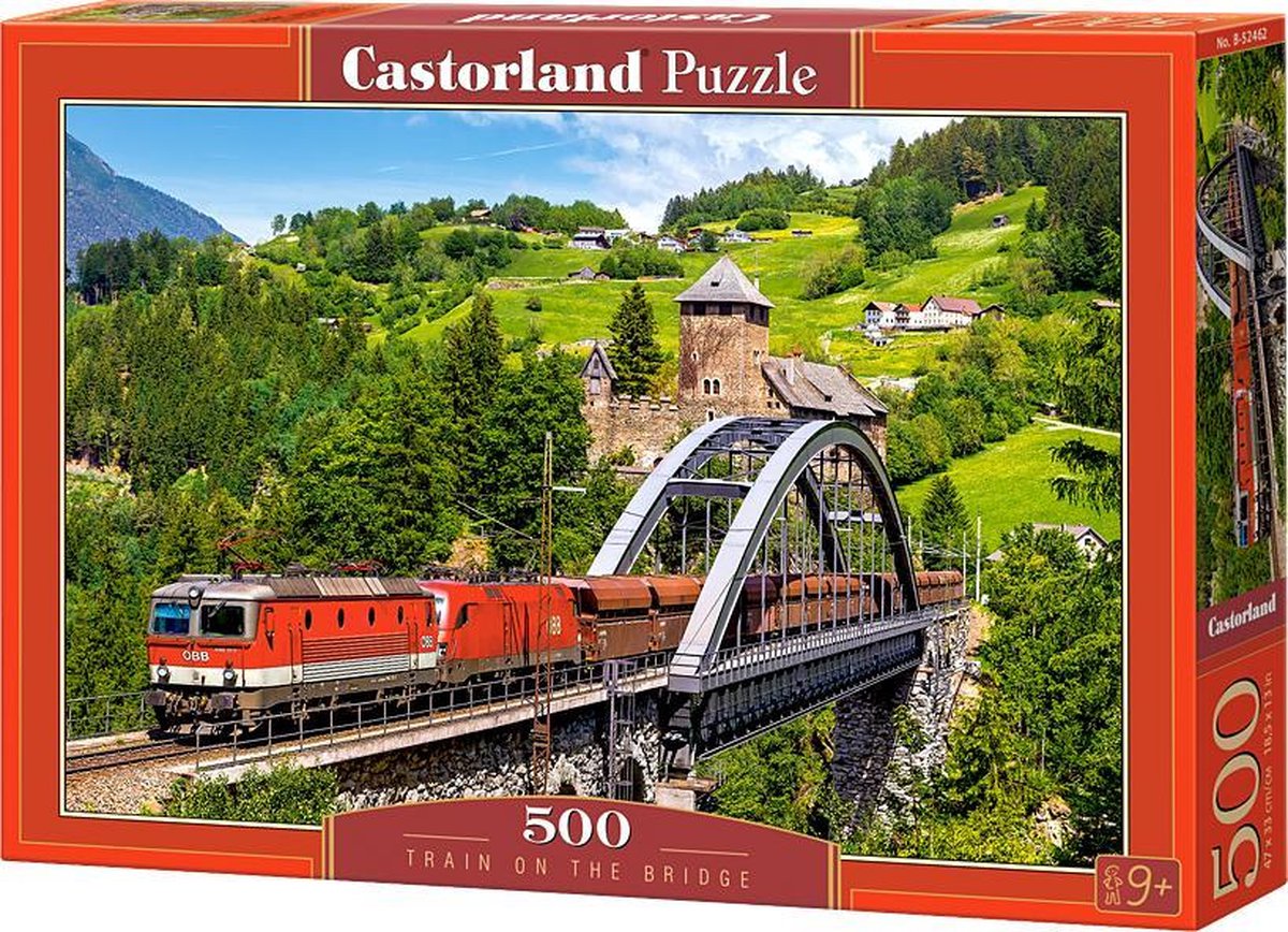 Castorland-Zug auf der Brücke – Puzzle – 500 Teile – Satin-Finish – perfekte Passform – europäische Qualität