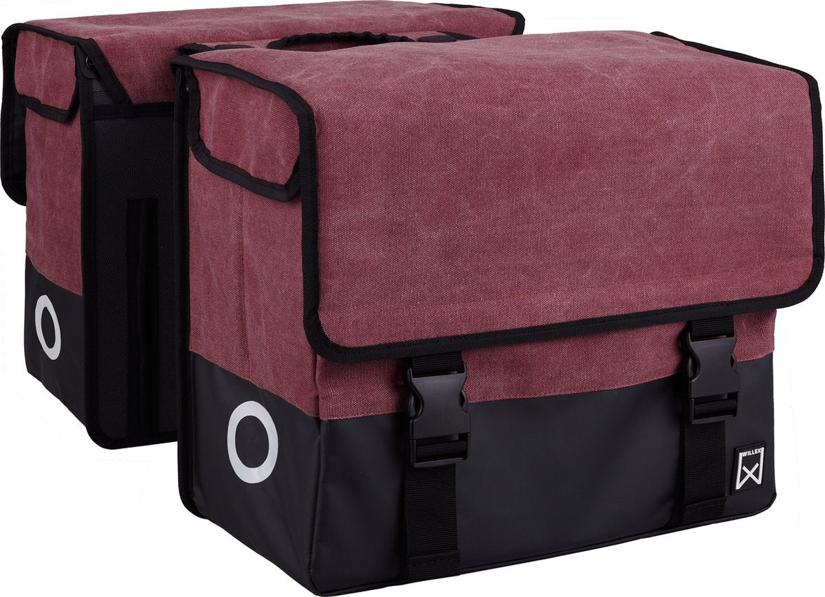 Willex Doppelleinentasche plus lila rot mattschwarz 40l