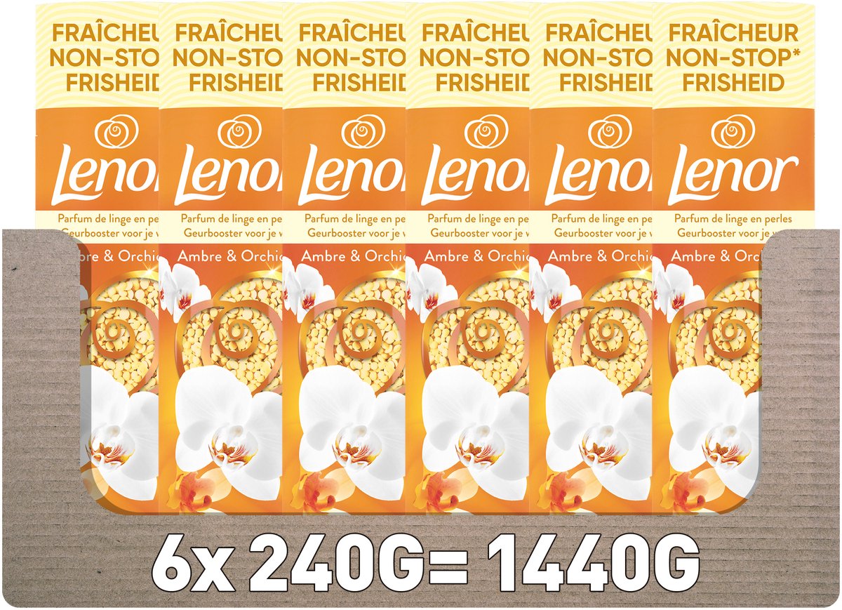 Lenor Duftverstärker Amber Orchid – 6 x 240 Gramm – Waschparfüm