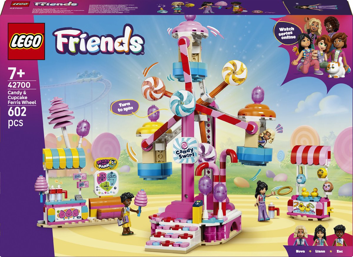 Lego friends reuzenrad van snoep en cupcakes speelgoed voor kinderen vanaf 7 jaar 42700