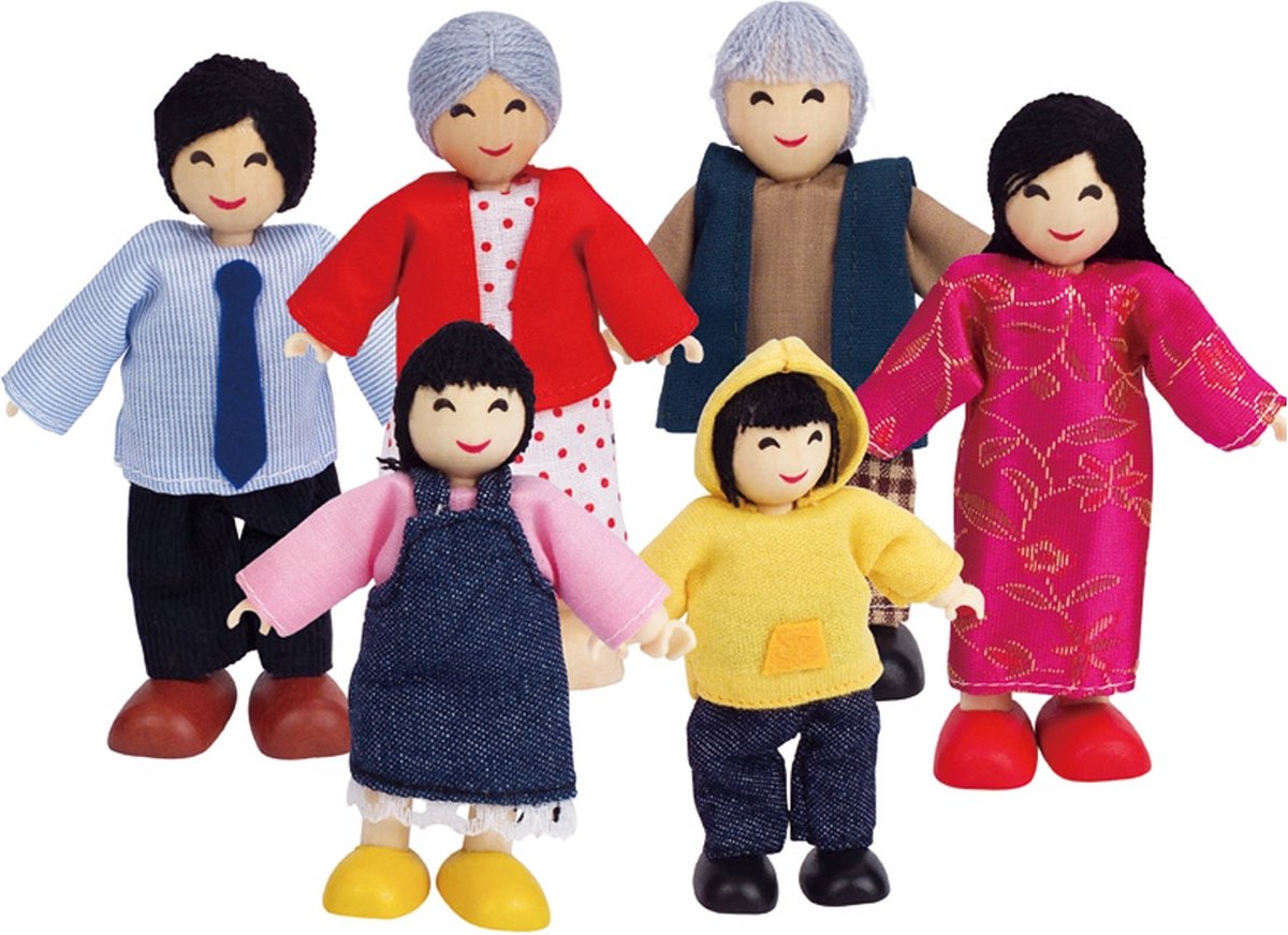 Hape Puppenhaus Familie asiatisch