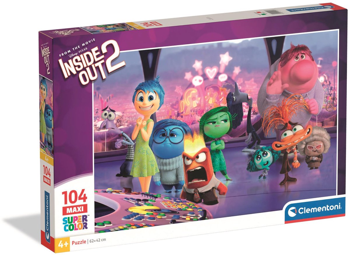 Clementoni – Kinderpuzzle – 104 Maxi-Teile – 2 von innen nach außen – Maße: 62 x 42 cm – ab 4 Jahren