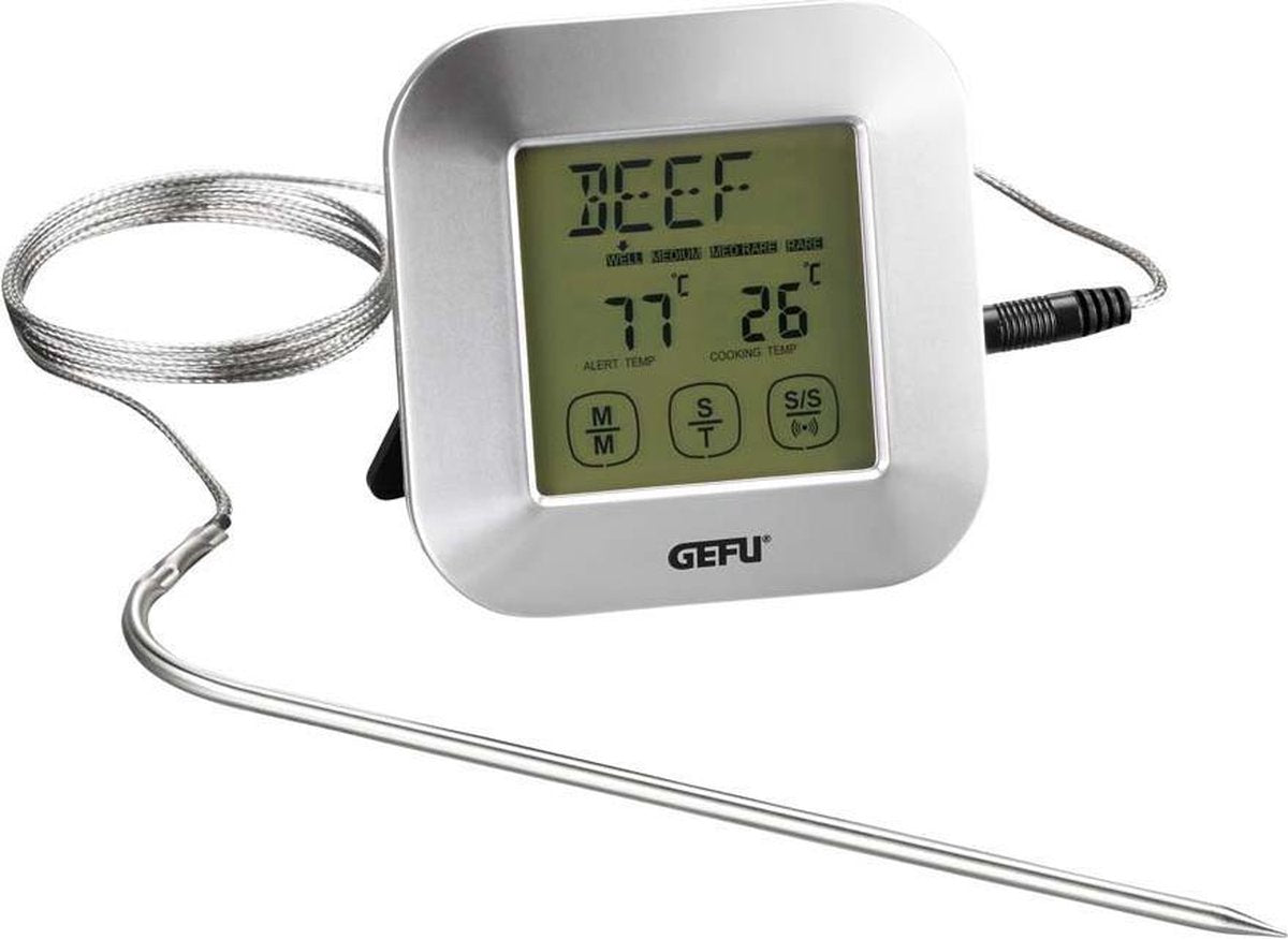 Gefu Punto Küchenthermometer 14 cm – Edelstahl – bis 300°C – zum Braten, Backen und Braten von Gerichten