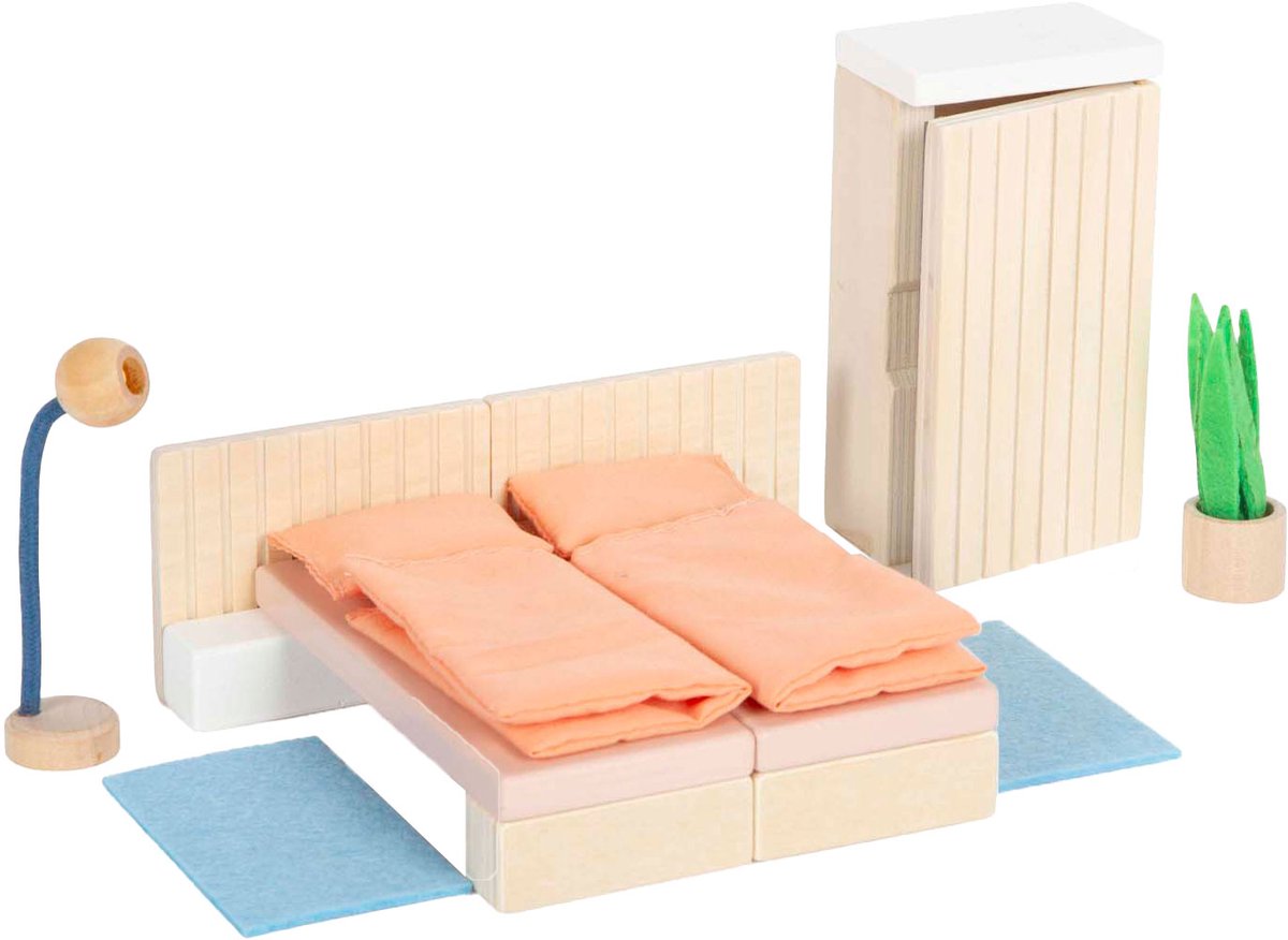 Small Foot – Schlafzimmer mit Puppenhausmöbeln aus Holz
