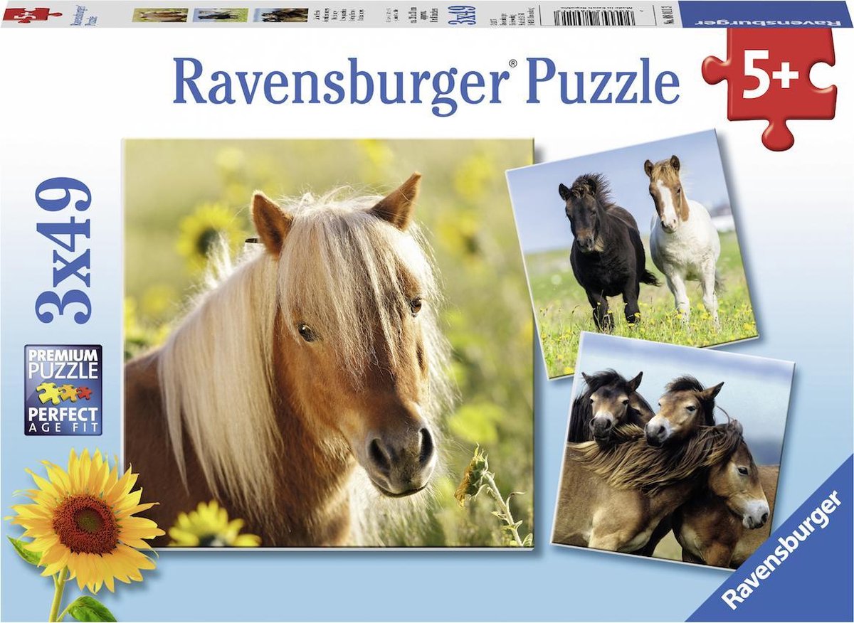 Ravensburger süße Ponys, 3x49Stk.