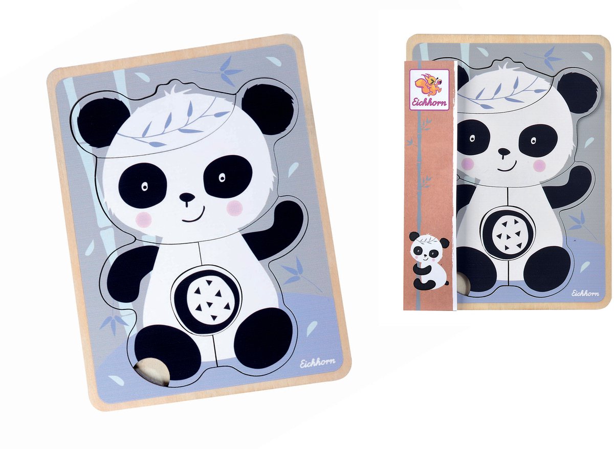 Eichhorn Holzformpuzzle Panda, 5-tlg.