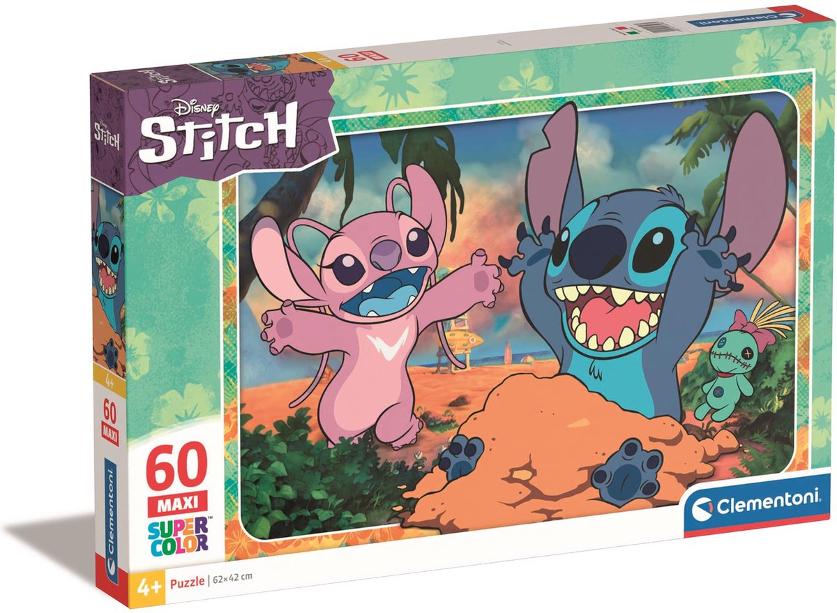 Clementoni – Puzzle – 60 Teile – Lilo Stitch – Puzzle für Kinder – Supercolor