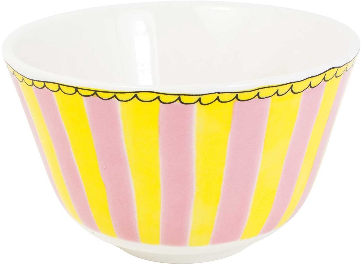 Blond amsterdam - even bijkletsen - kom - streep - ø 14 cm