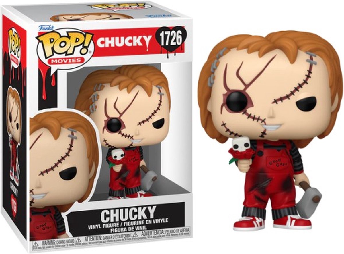 Funko chucky - child's play chucky (valentine) vinylfiguur 1726 pop! meerkleurig