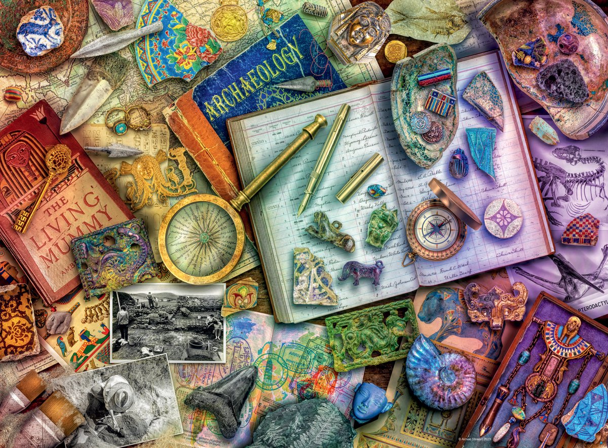 Ravensburger Puzzle Büro des Archäologen - 500 Teile Puzzle.