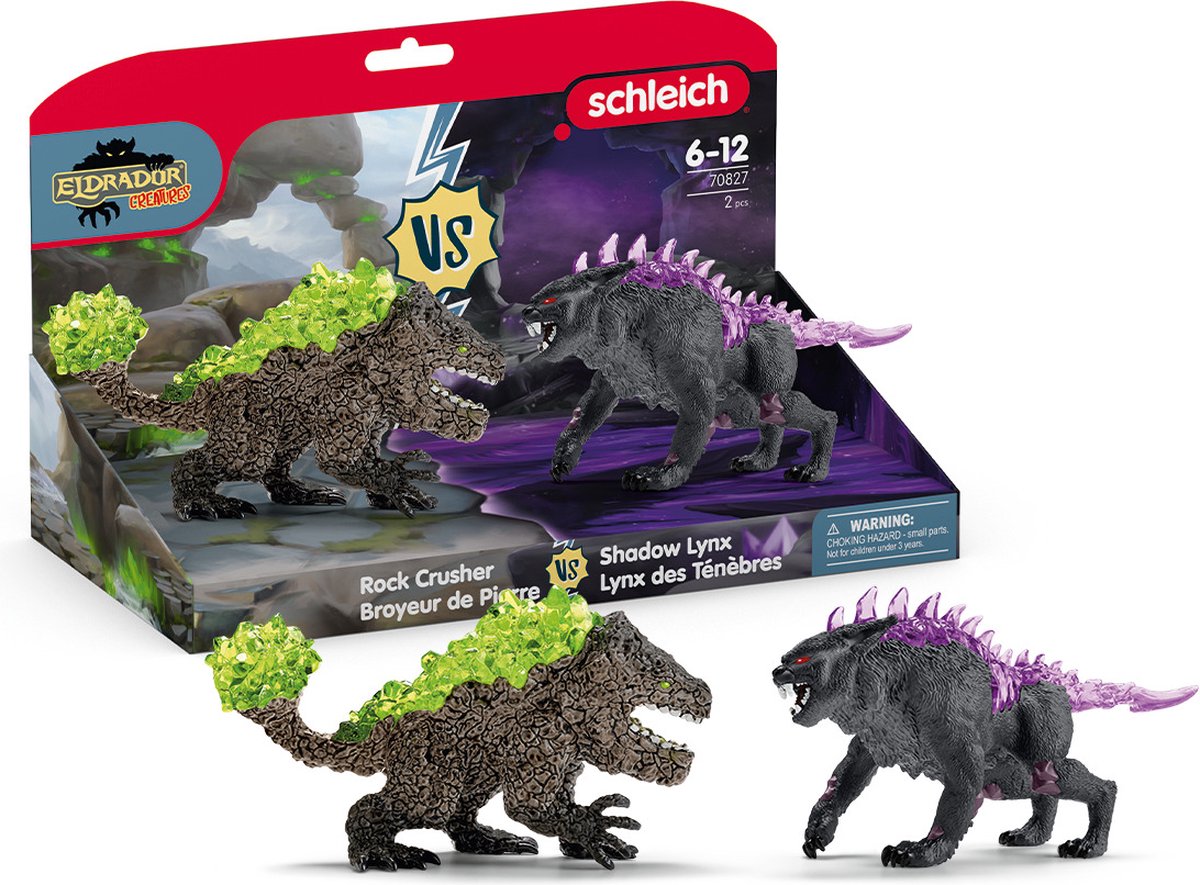 Schleich Eldrador Kreaturen Shadow Lynx vs. Rockbreaker -70827