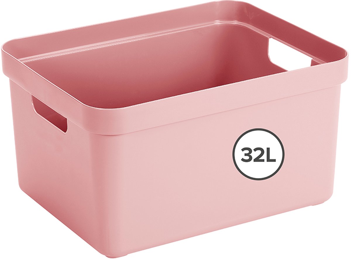 Sigma Home Aufbewahrungsbox 32l rosa 445x345x243mm | 2 Stk