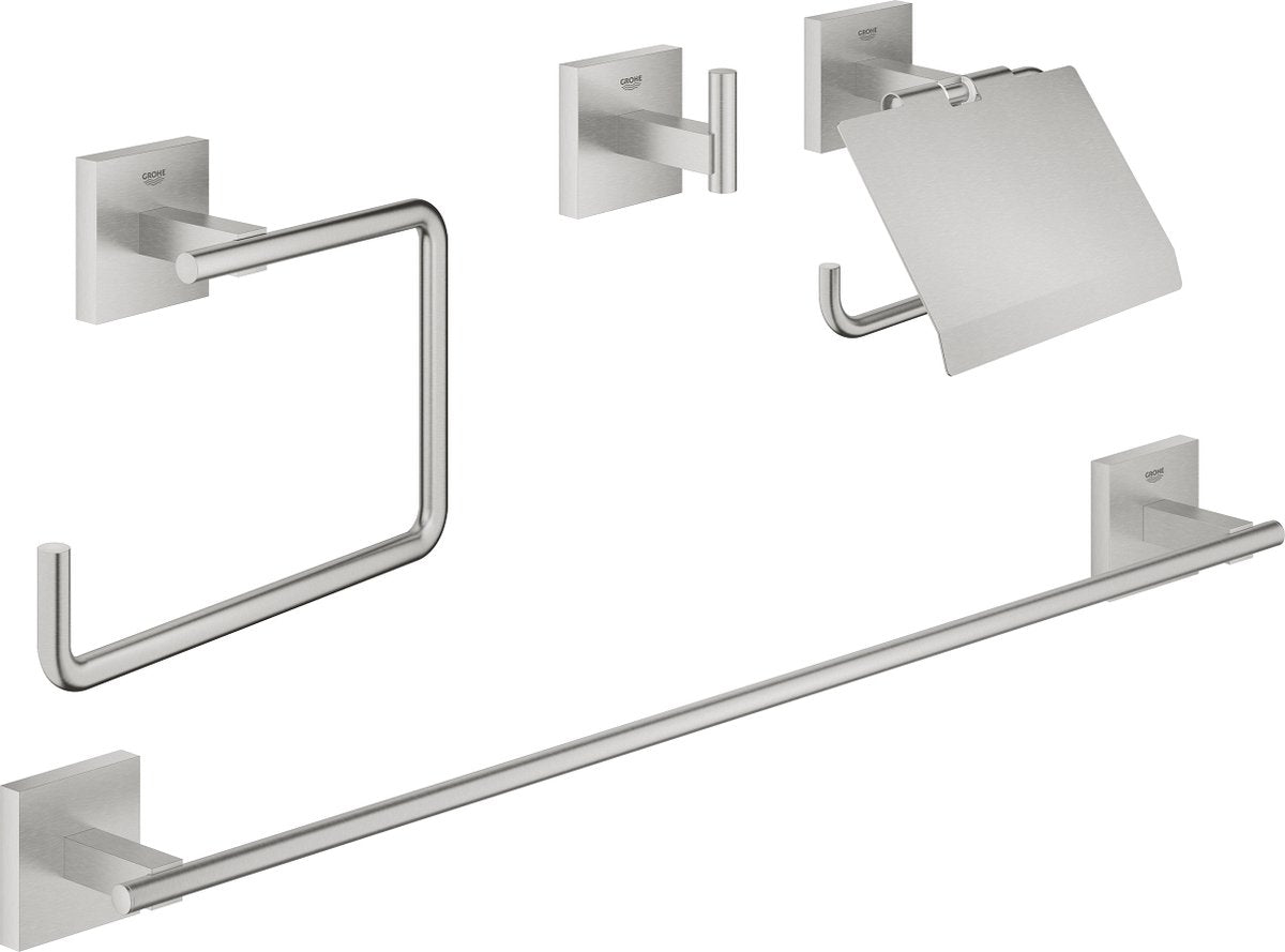 Grohe Start Cube Zubehörset 4-in-1 – Super Steel (Edelstahloptik) 41115dc0