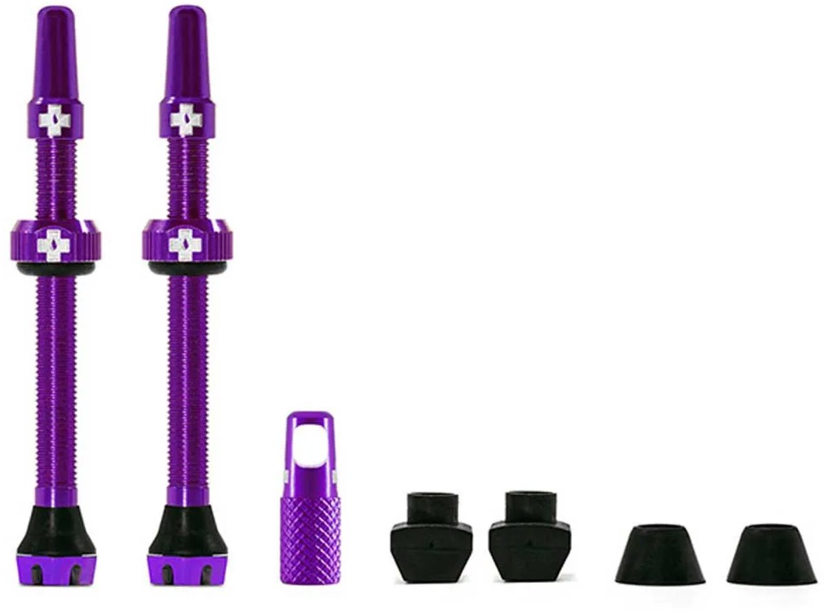 Muc-off v2 tubeless ventielset 60 mm, violet