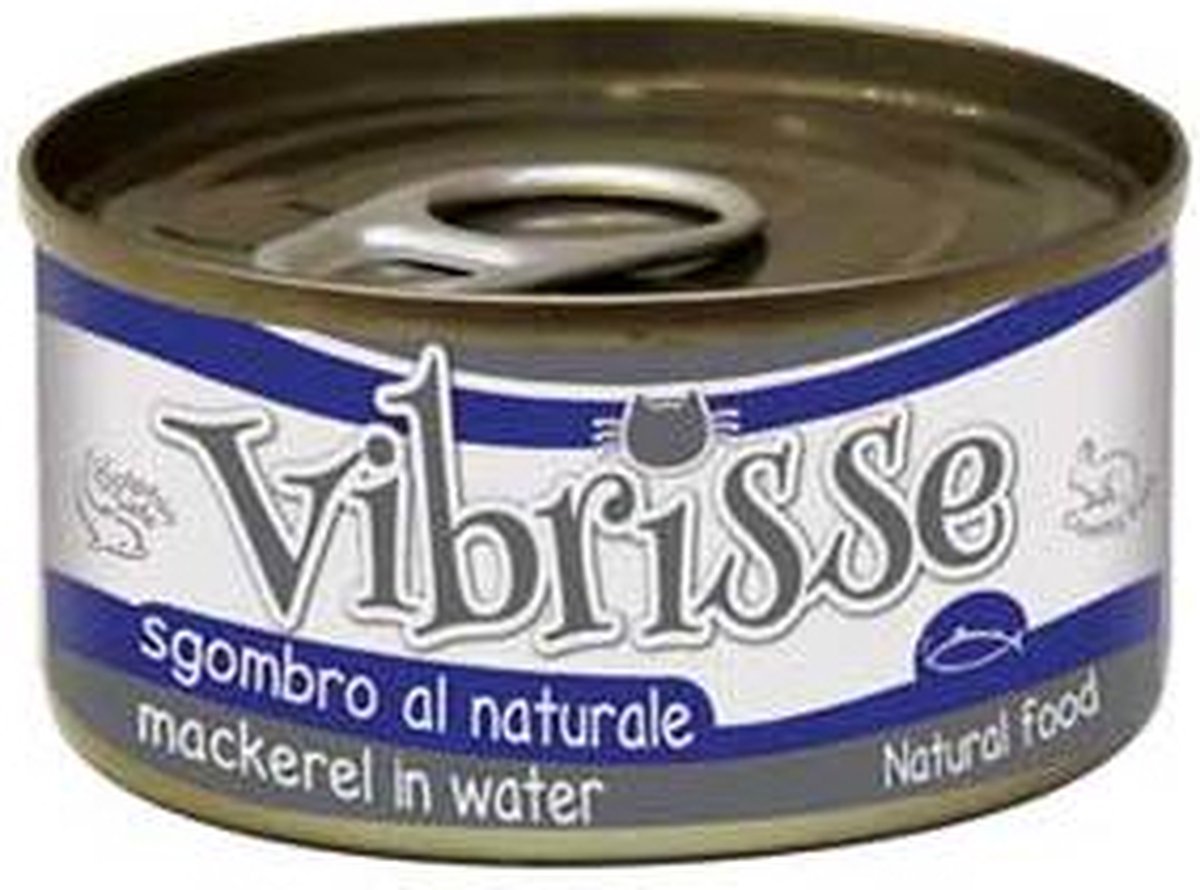 Vibrisse Katzenmakrele - Feuchtigkeitsreiches Nassfutter - 24x70 gr, ohne künstliche Zusatzstoffe