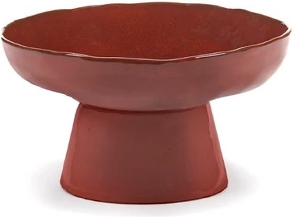 Serax - marie michielssen la mère - serveerbord voet - venetiaans rood - 31 ø