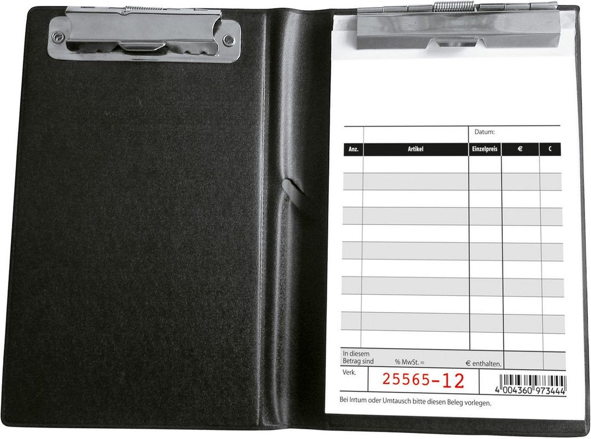 Sigel expres – Kassenblockhalter – mit 2 Klemmmechanismen – schwarz – si-kc626