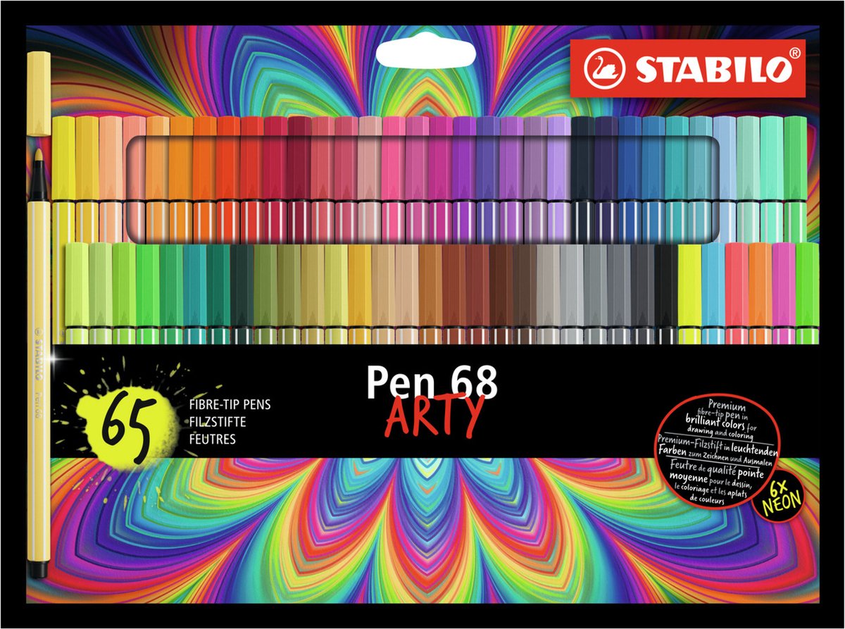 Stabilo Pen 68 - Felt -tip pen - Arty - Set with 65 pieces