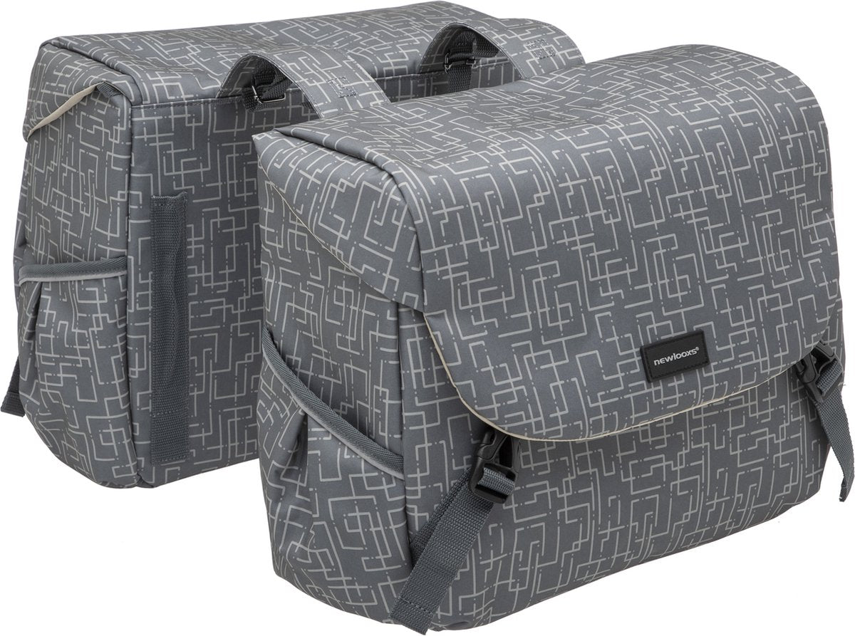 Mondi Joy Double Bicycle Bag - Racktime Snap -it - Wasser -Repellent Polyester - 38L - Ivy Walnuss