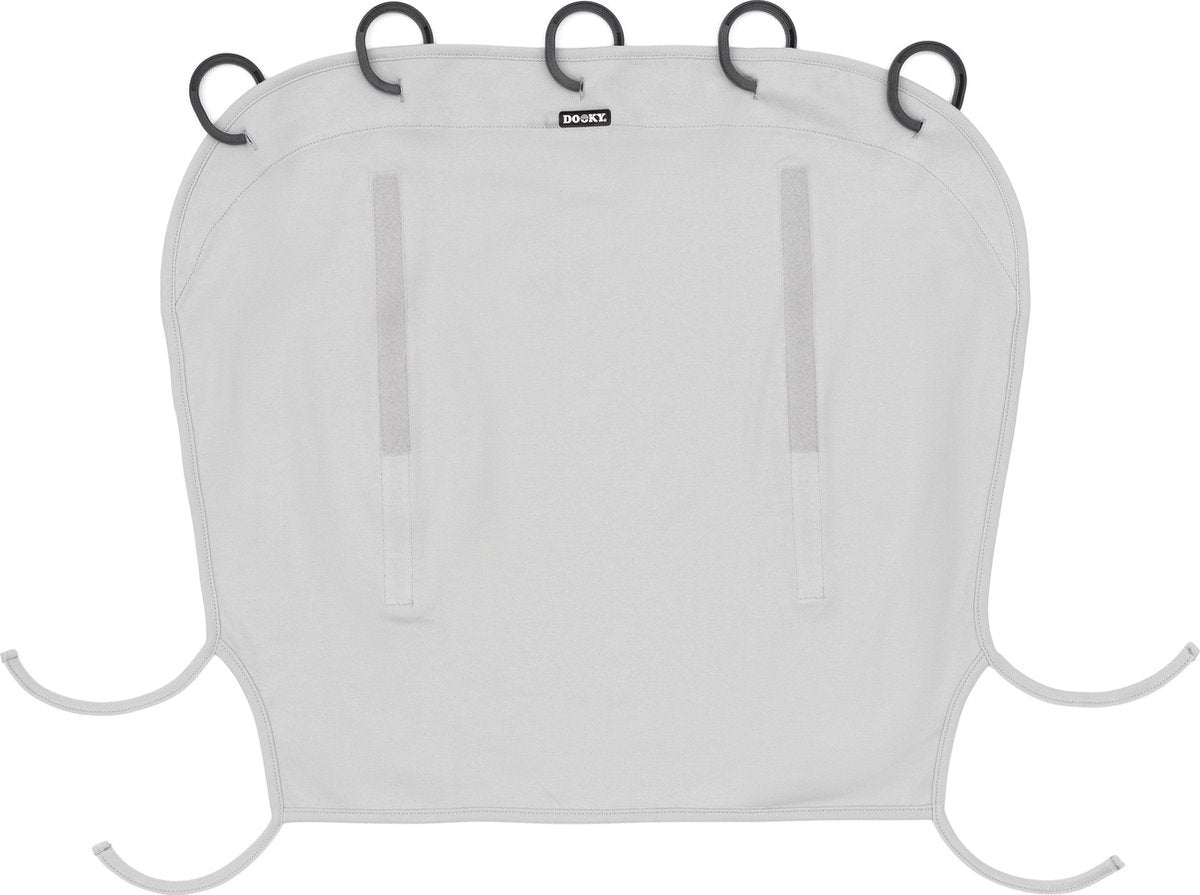 Dooky Universalbezug Sonnenschutz Kinderwagen – UV-Schutz für Ihr Kind – Sonnentuch Buggy – Uni Grau