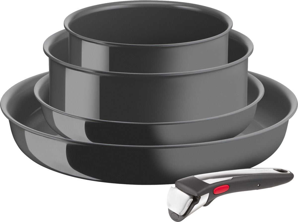 Tefal Ingenio Renew - Bratpfannenset - 5-teilig - PFAS-frei - Keramik - Induktion - stapelbar - abnehmbarer Griff