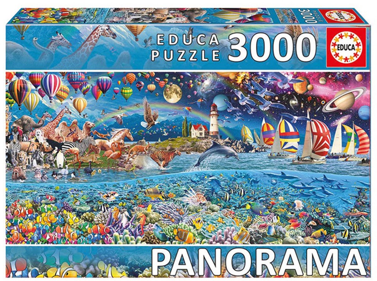 Educa - Puzzle - Leben - Panorama-Puzzle 3000 Teile - Puzzle