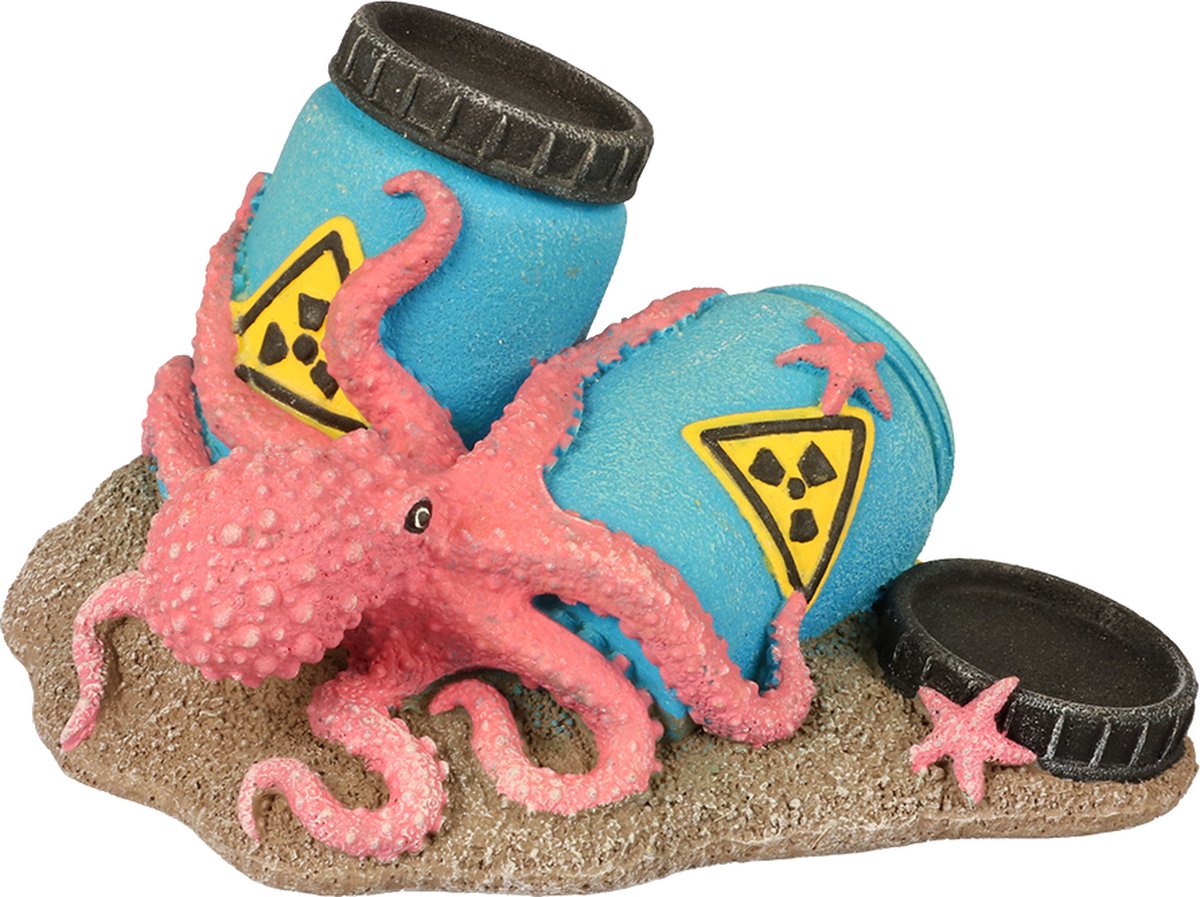 Aqua della radioaktive Fässer mit Oktopussen - 12x9x7cm mehrfarbig