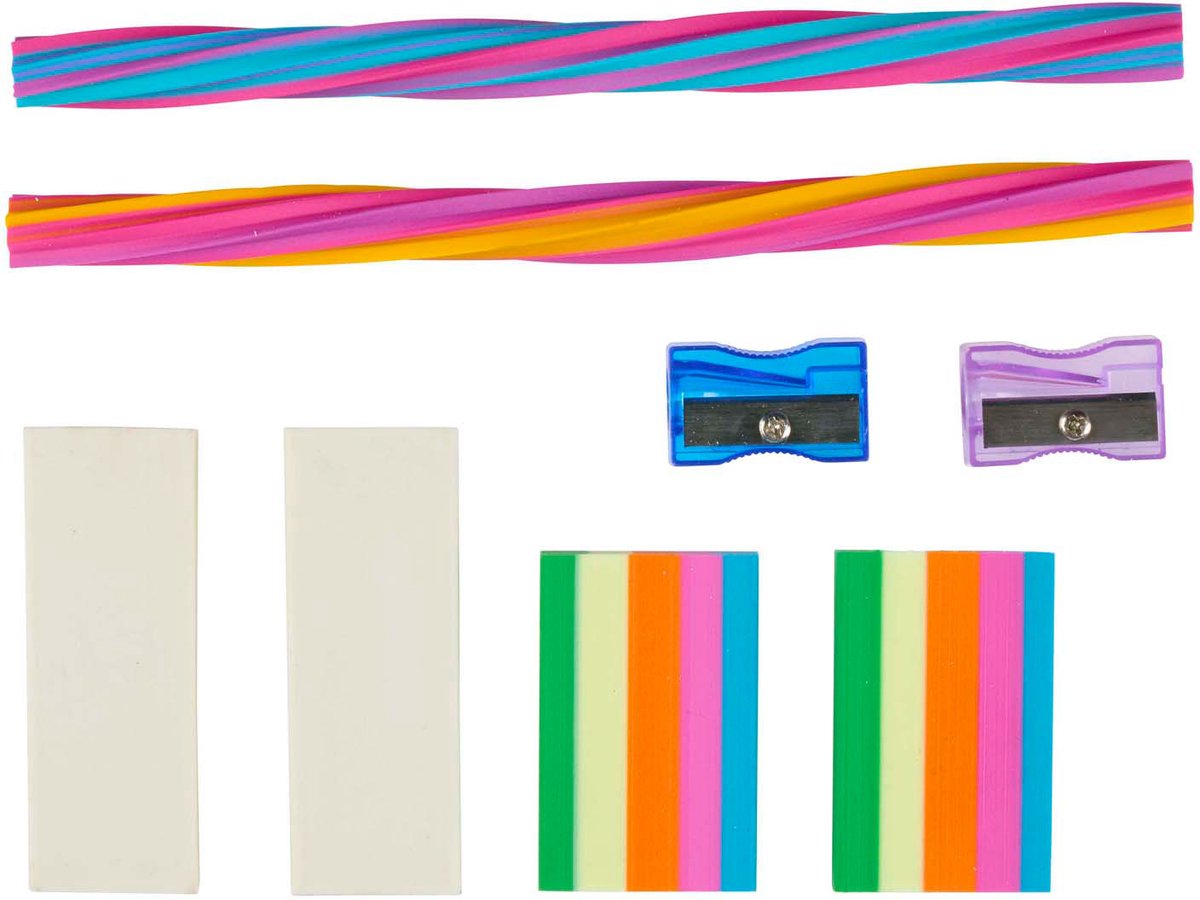 Eddy toys gum en puntenslijperset, 8dlg.