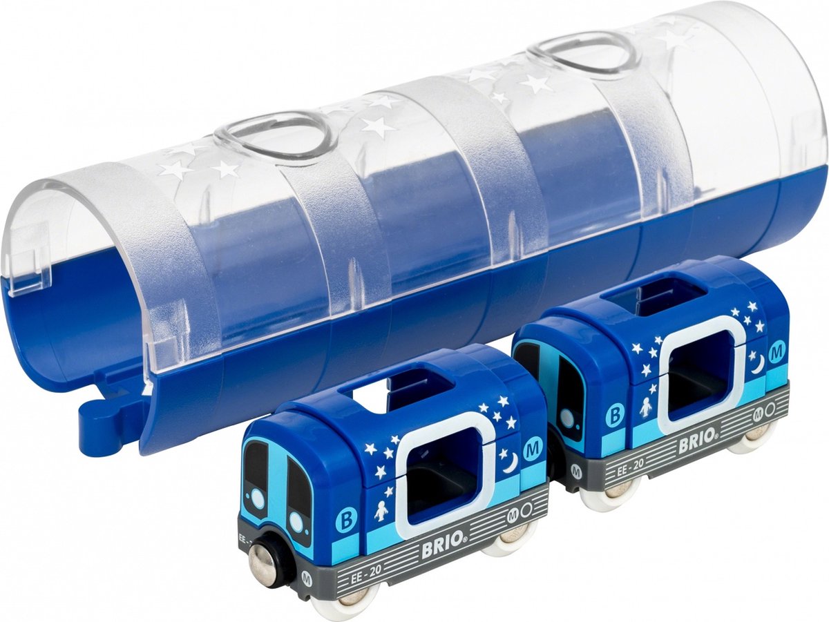 Brio U-Bahn und Tunnel – leuchtet im Dunkeln – ab 3 Jahren – 33970