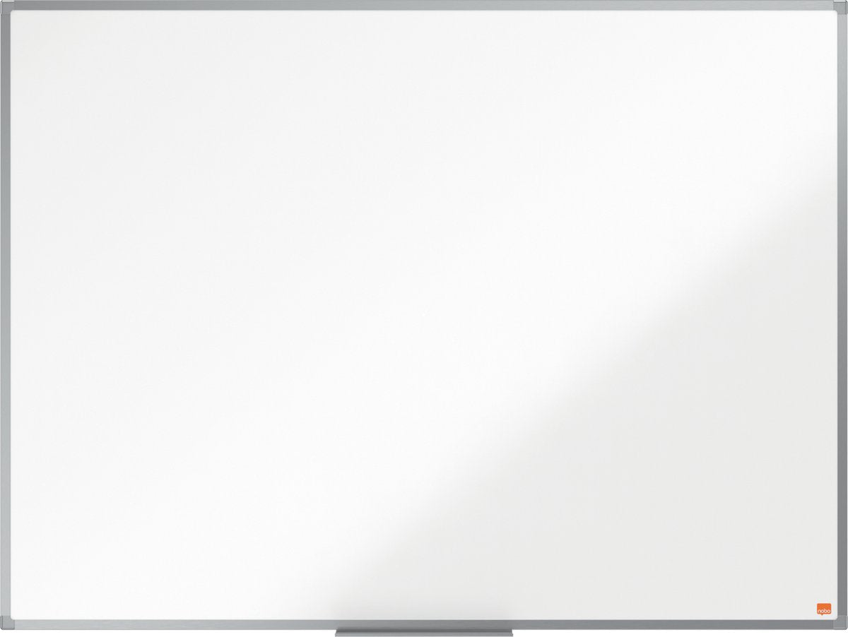 Nobo Essence Magnetisches Emaille-Whiteboard mit Stiftablage – 1200 x 900 mm – ideal für das Büro – Weiß