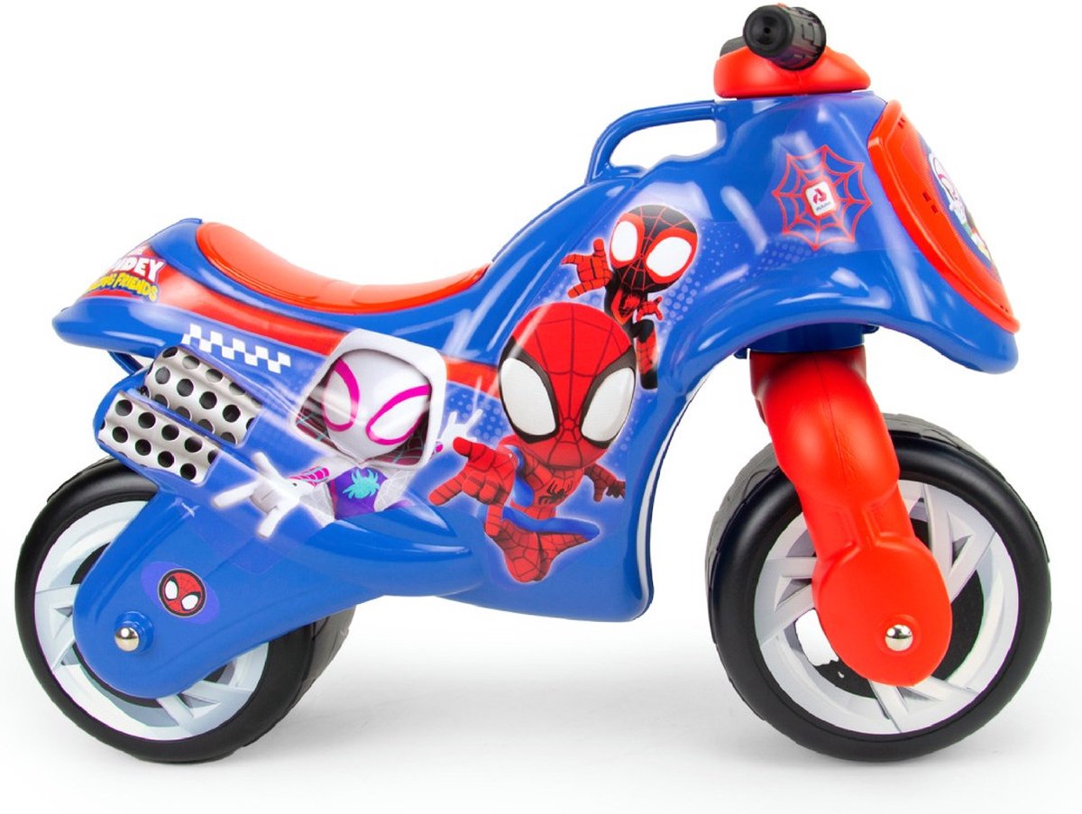Injusa Neox Spiderman Laufmotor ab 2 Jahren - max. Belastbarkeit 30 kg – 69 x 27,5 x 49 cm – blau rot