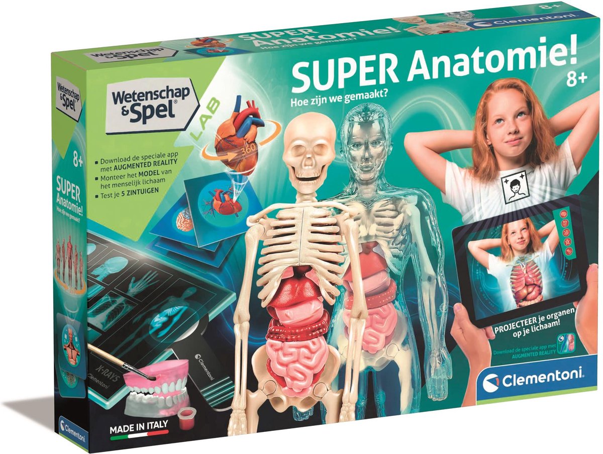 Clementoni Wissenschaftsspiel – Superanatomie – Der menschliche Körper – Lernspielzeug – ab 8 Jahren