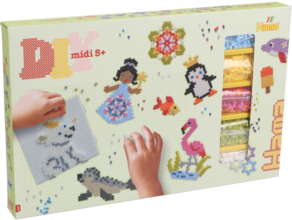 Hama Bügelperlen Midi Mega Geschenkbox 6000 Stück