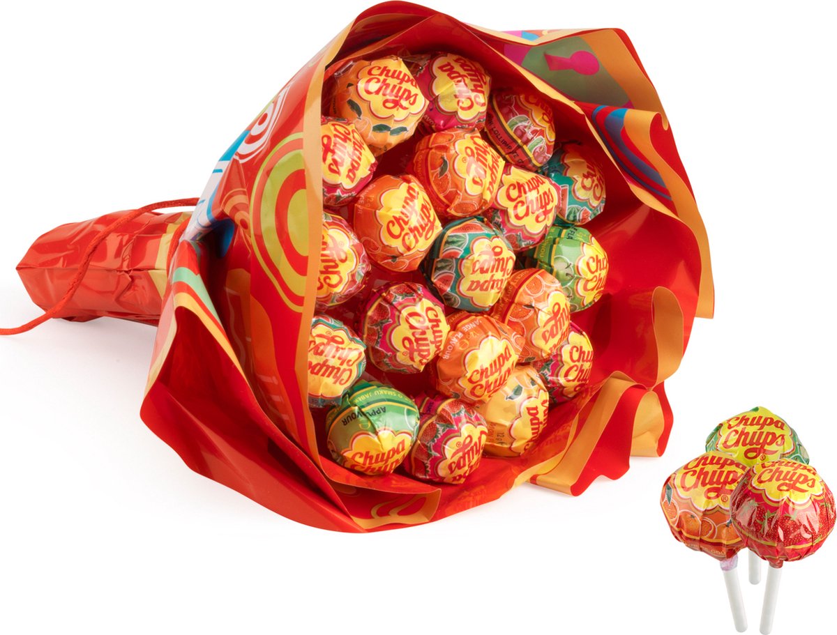 Chupa Chups Lutscher-Blumenstrauß - Süßigkeiten - 1x19 Stück
