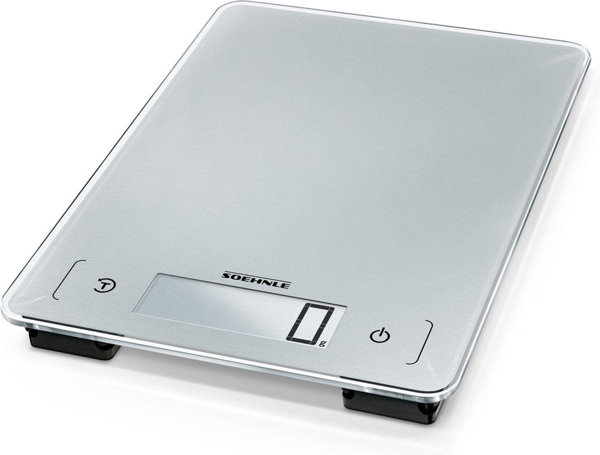 Soehnle 66225 Seiten wasserdichte digitale Küchenskala grau